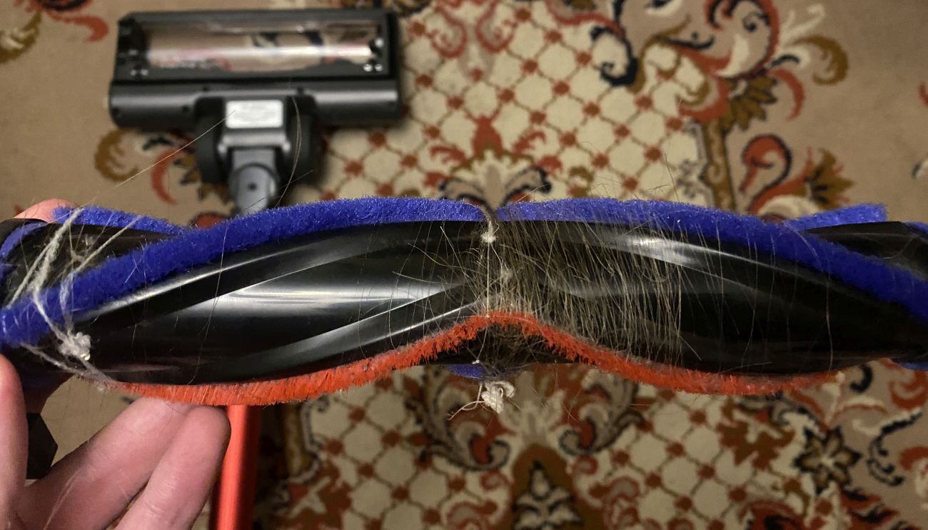 PURON PU20 szczotka z włosiem po teście odkurzania dywanów